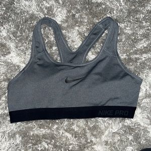 Grey Nike sports bra